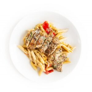 Jerked Blackened Chicken Rasta Pasta