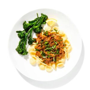 Orecchiette Pasta & Baked Caramelized Onion